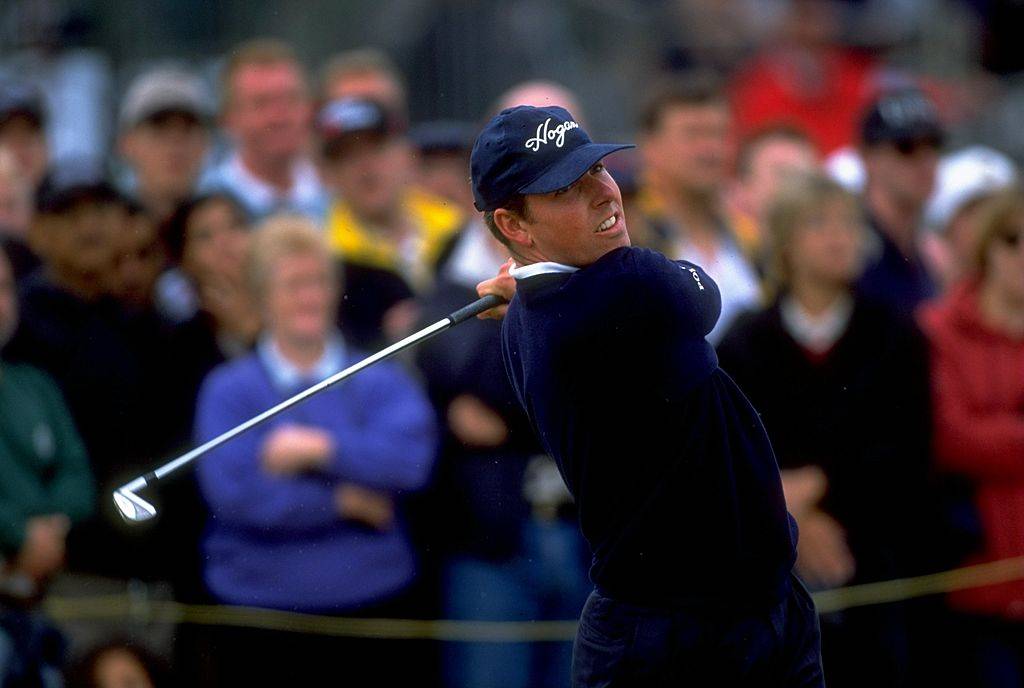 Justin Leonard in the final round of The 128th Open at Carnoustie